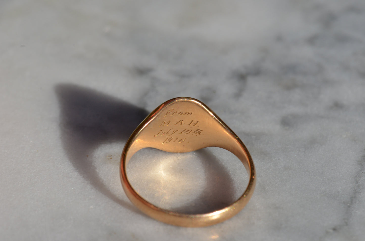 Fancy Antique Monogram Signet MRH