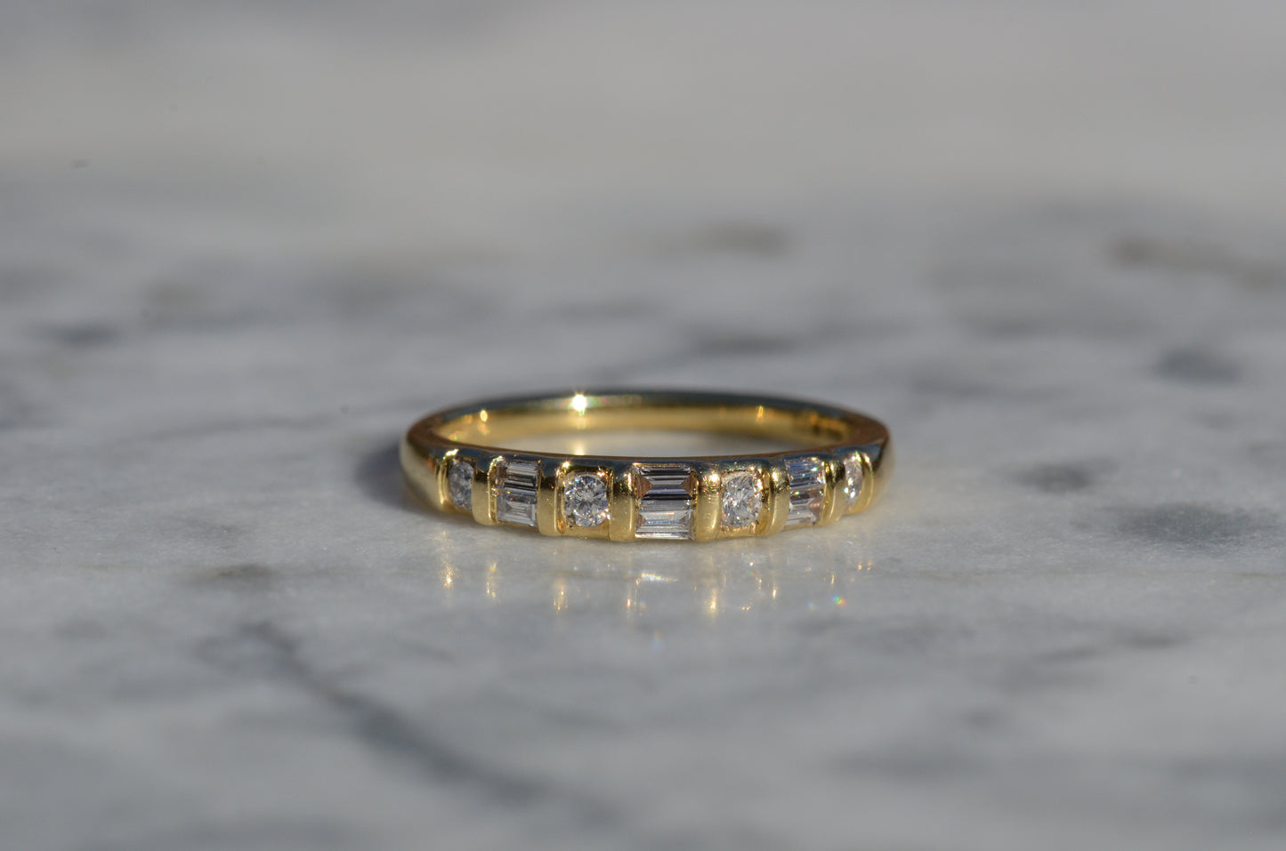 Scintillating Mixed Cut Diamond Band