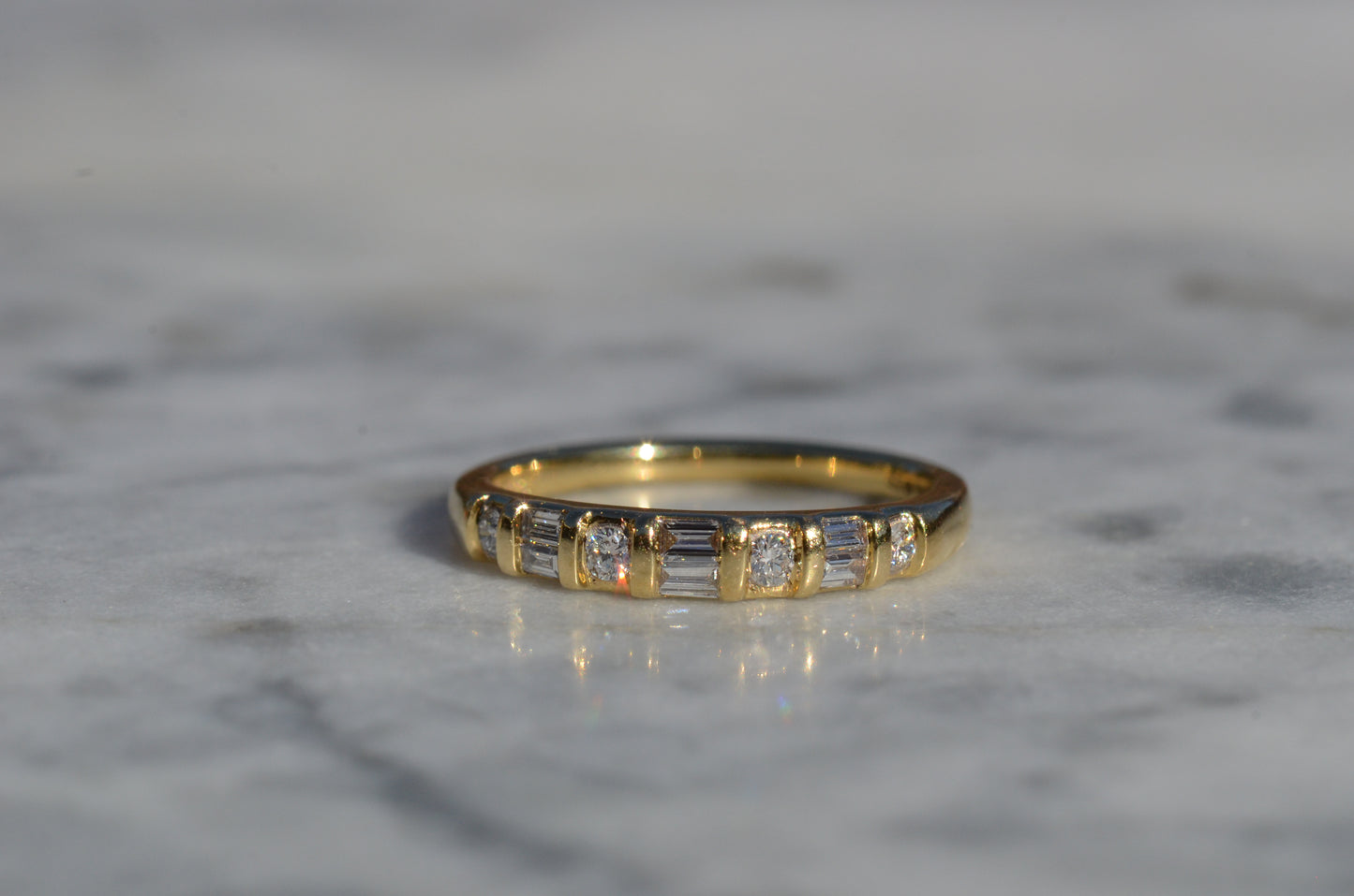 Scintillating Mixed Cut Diamond Band