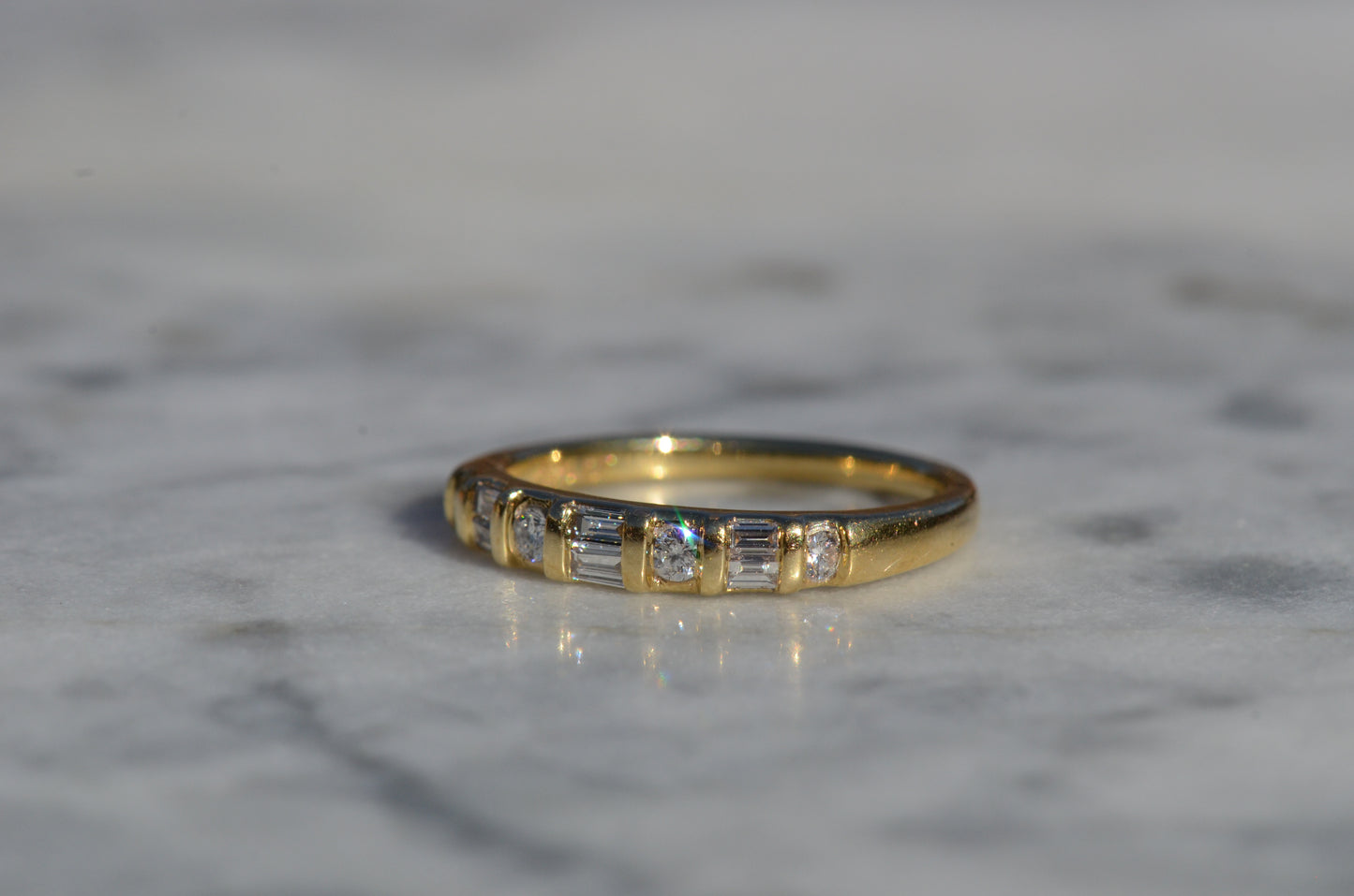 Scintillating Mixed Cut Diamond Band