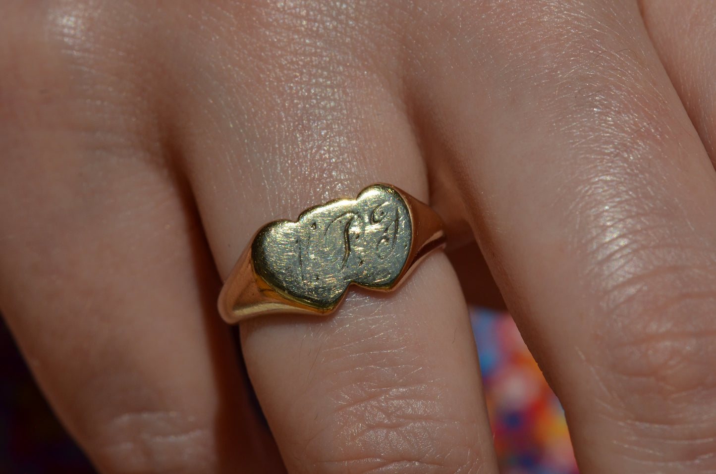 Tender Double Heart Signet