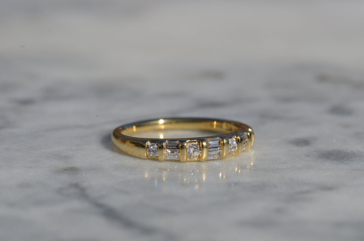 Scintillating Mixed Cut Diamond Band