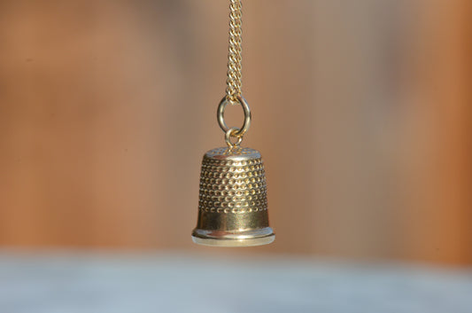 Tiny Mid Century Thimble Charm