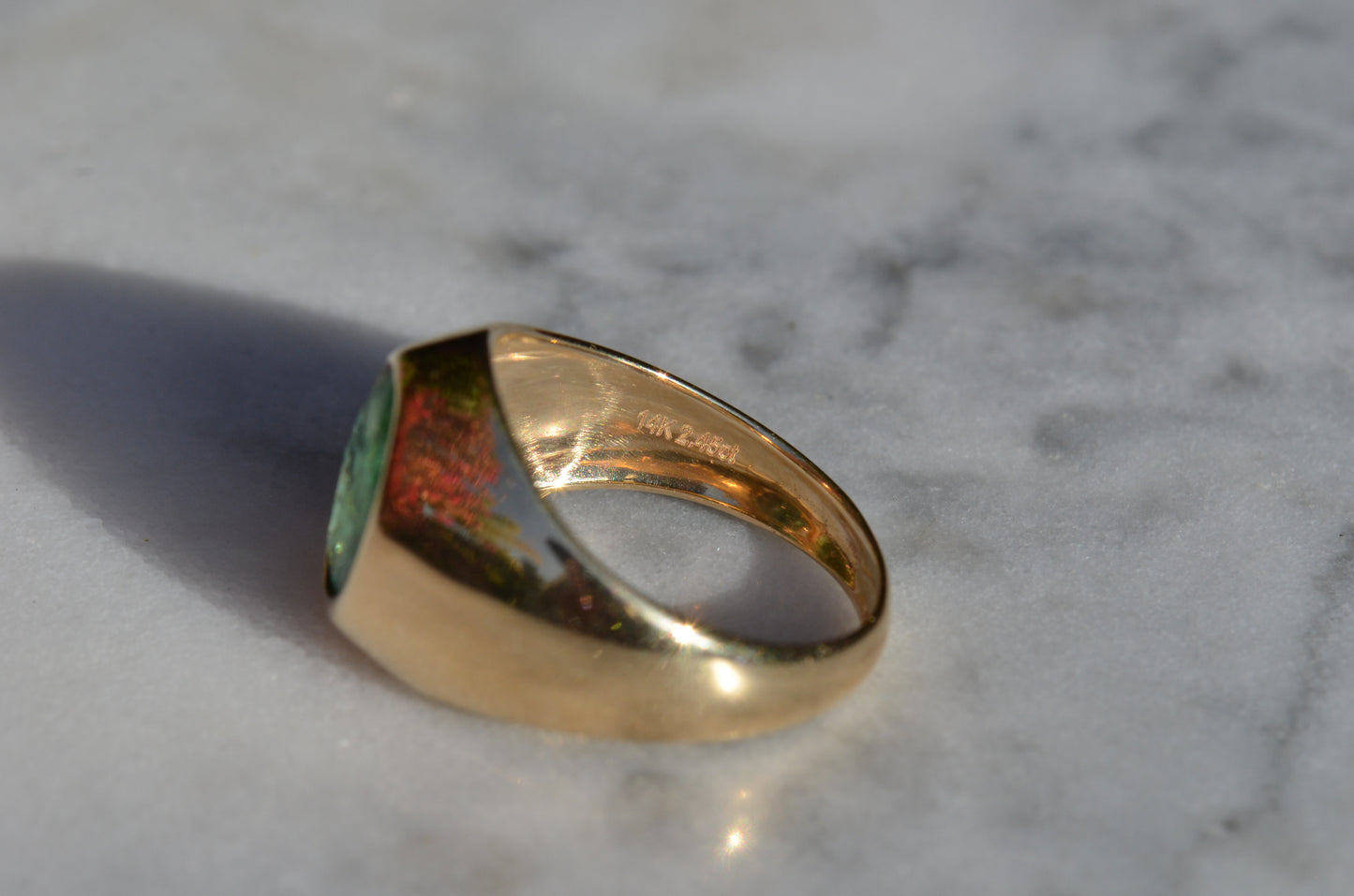 Bold Emerald Solitaire Ring