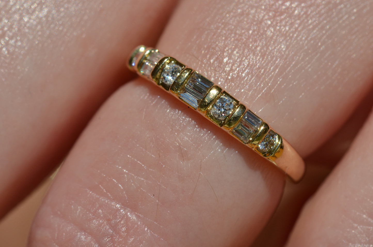 Scintillating Mixed Cut Diamond Band