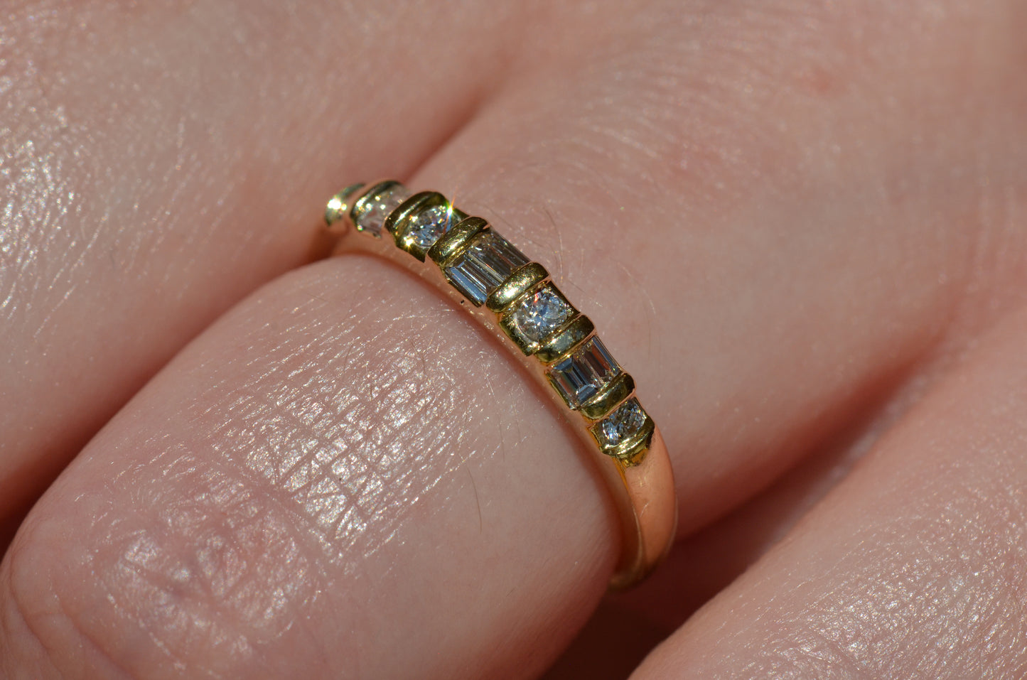 Scintillating Mixed Cut Diamond Band