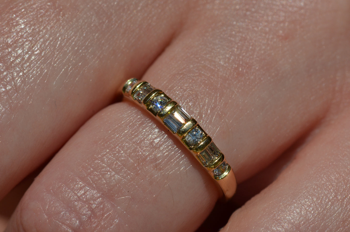 Scintillating Mixed Cut Diamond Band