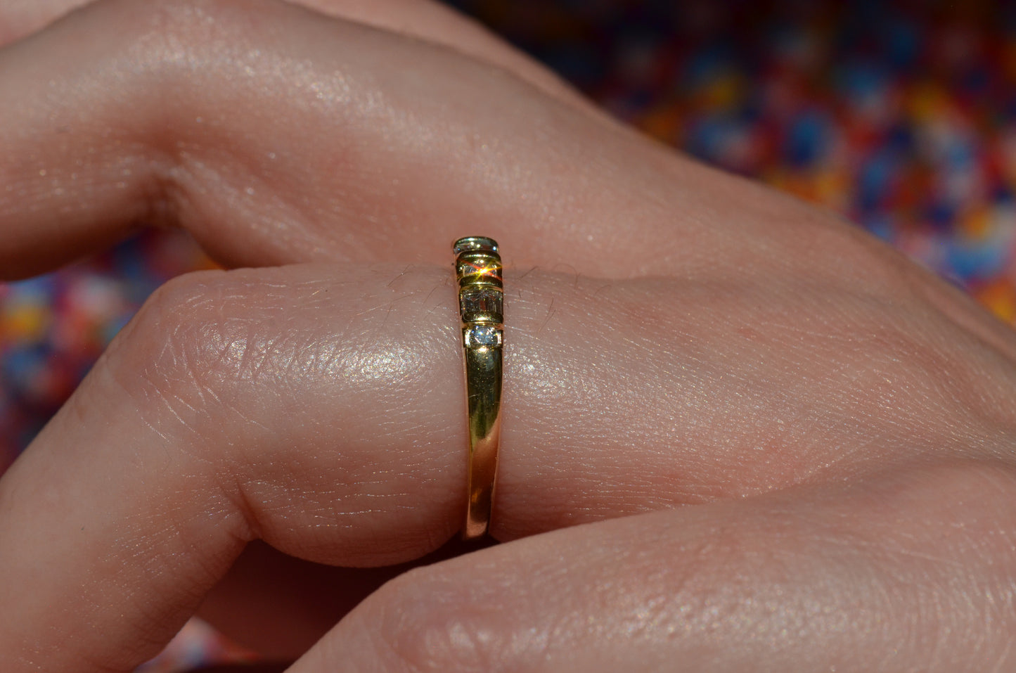 Scintillating Mixed Cut Diamond Band