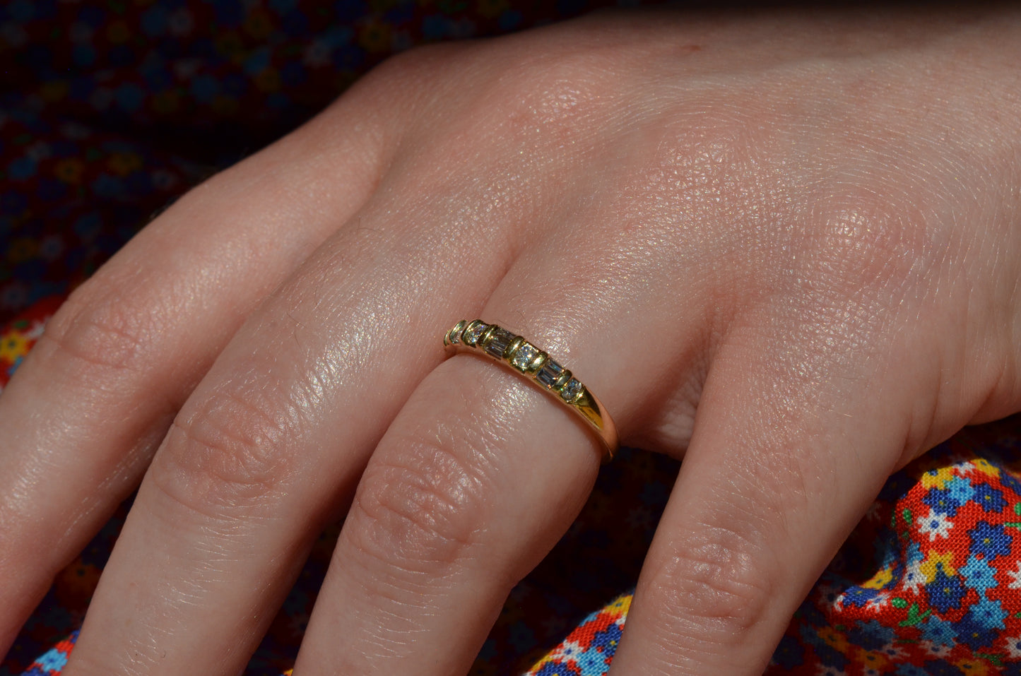 Scintillating Mixed Cut Diamond Band