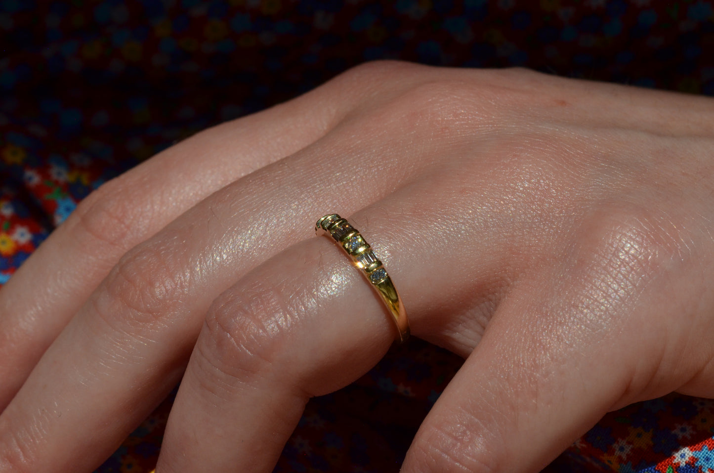 Scintillating Mixed Cut Diamond Band