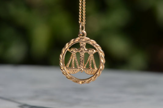 Detailed Midcentury Libra Charm