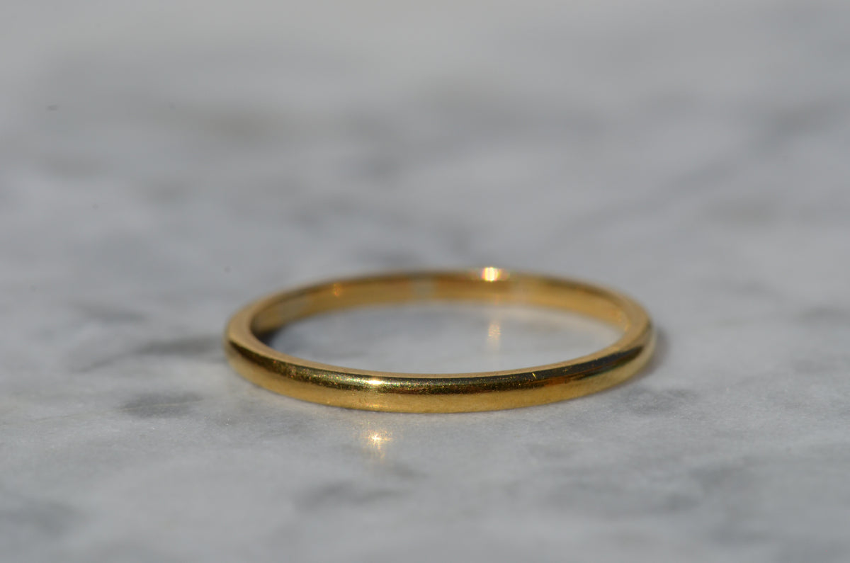 Narrow Estate 22k Band Size 10