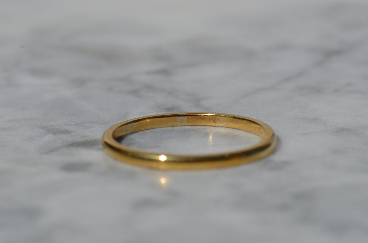 Narrow Estate 22k Band Size 10