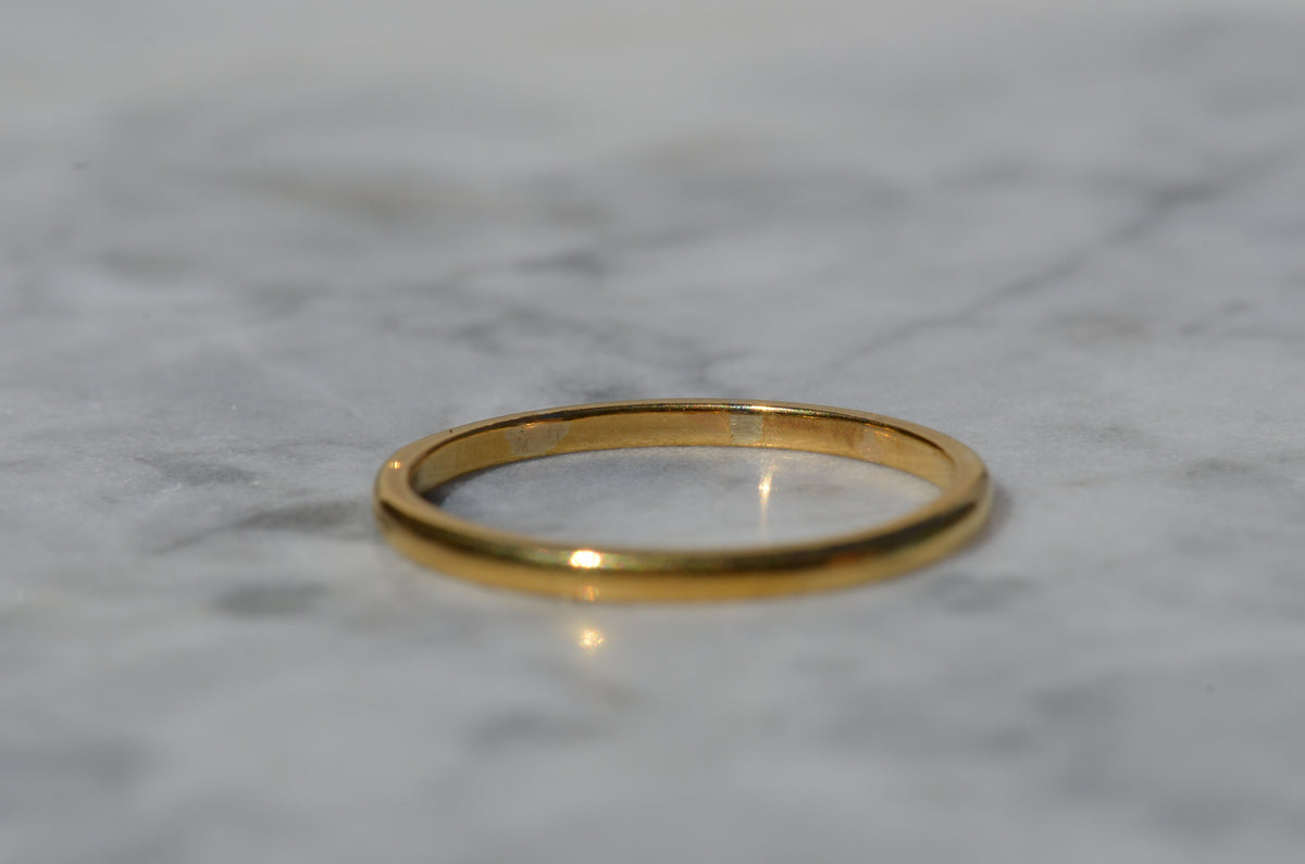 Narrow Estate 22k Band Size 10