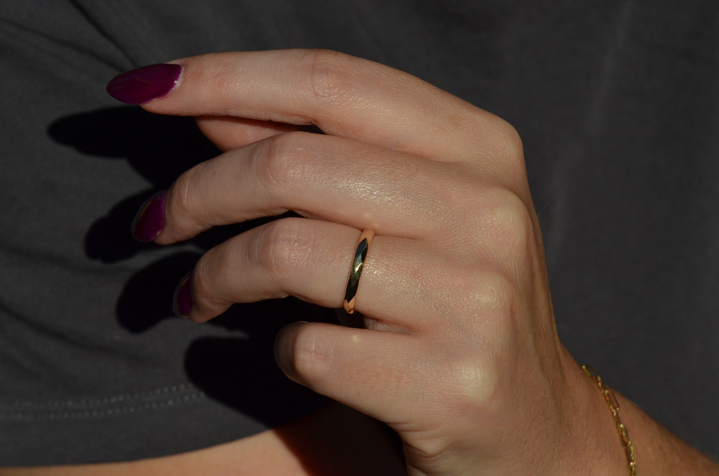 Vintage Faceted Gold Band