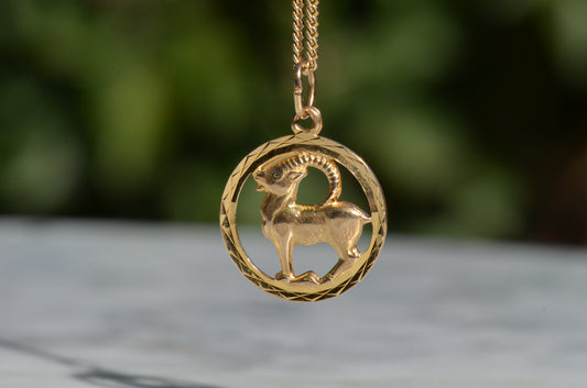 Vintage Capricorn Charm 1986