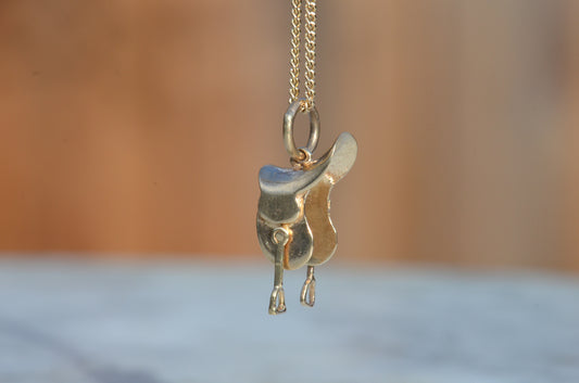 Articulated Midcentury Saddle Charm