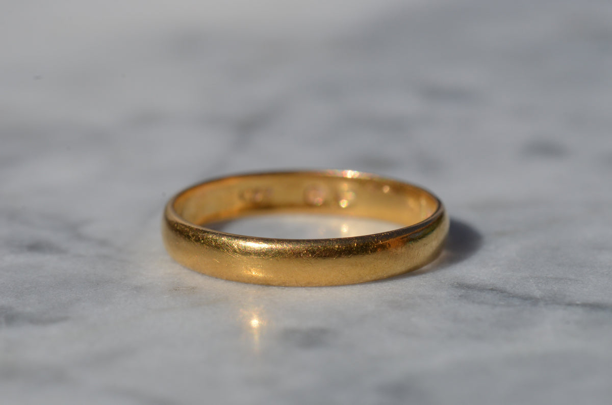 Victorian 22k Band 1890 Size 9