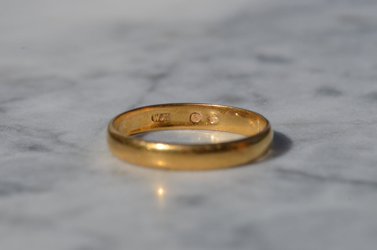 Victorian 22k Band 1890 Size 9