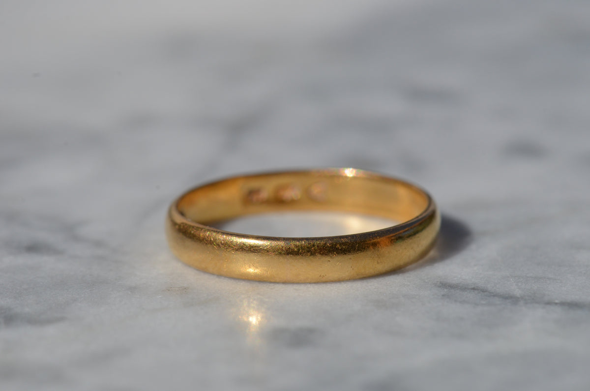 Victorian 22k Band 1890 Size 9