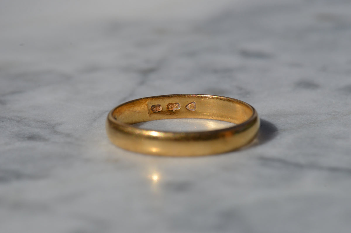 Victorian 22k Band 1890 Size 9