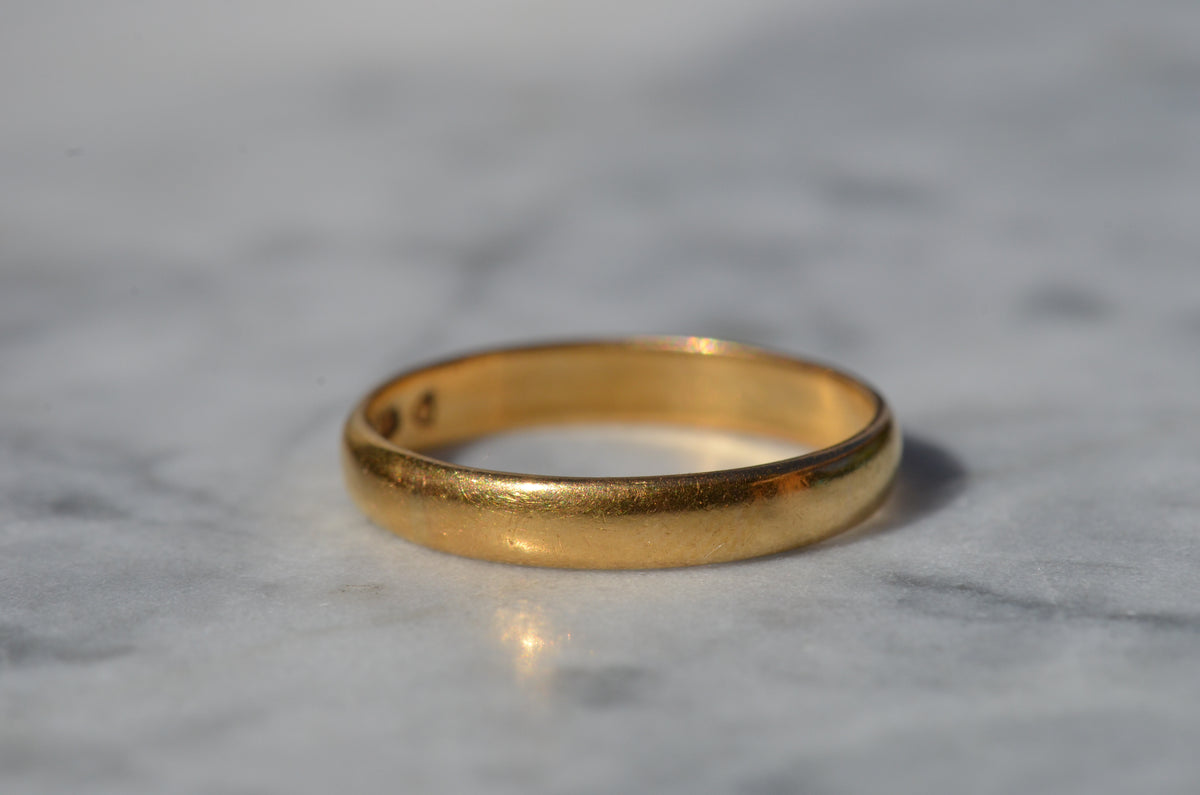 Victorian 22k Band 1890 Size 9