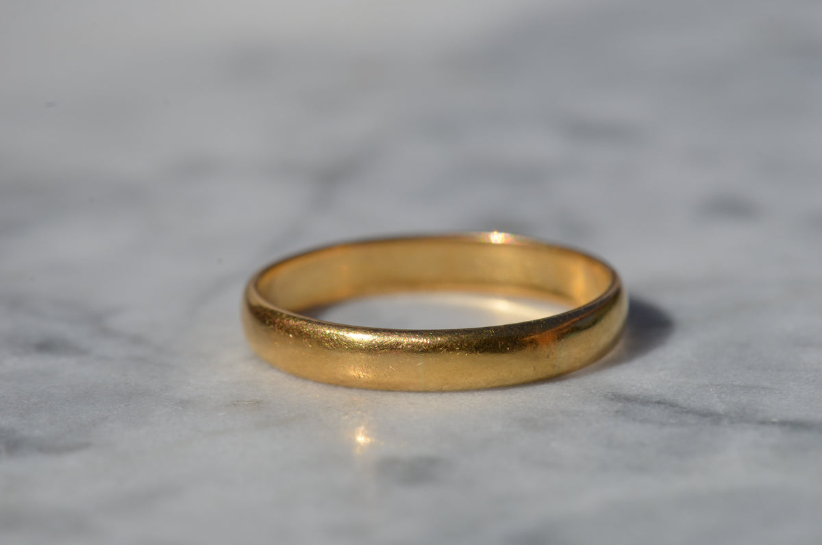 Victorian 22k Band 1890 Size 9