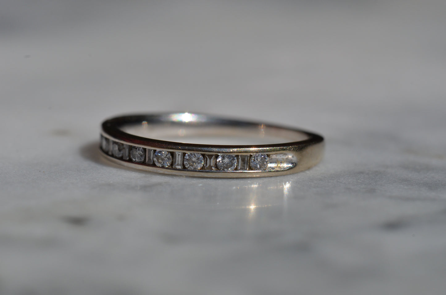 Icy Baguette and Round Eternity Band