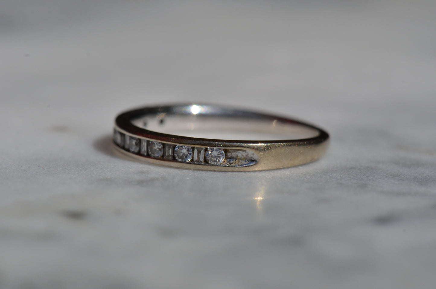 Icy Baguette and Round Eternity Band