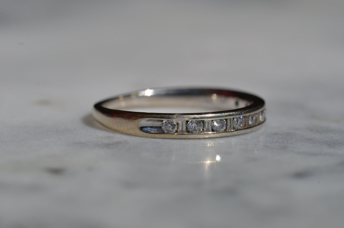 Icy Baguette and Round Eternity Band