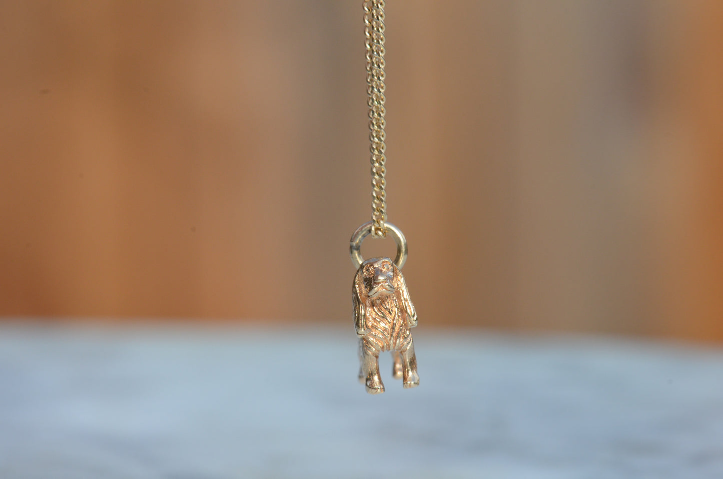 Detailed Vintage Spaniel Charm