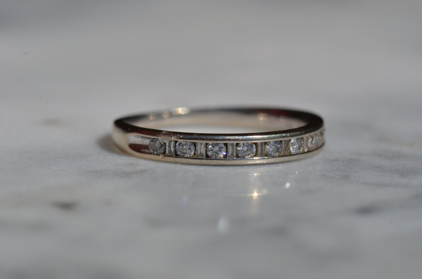 Icy Baguette and Round Eternity Band