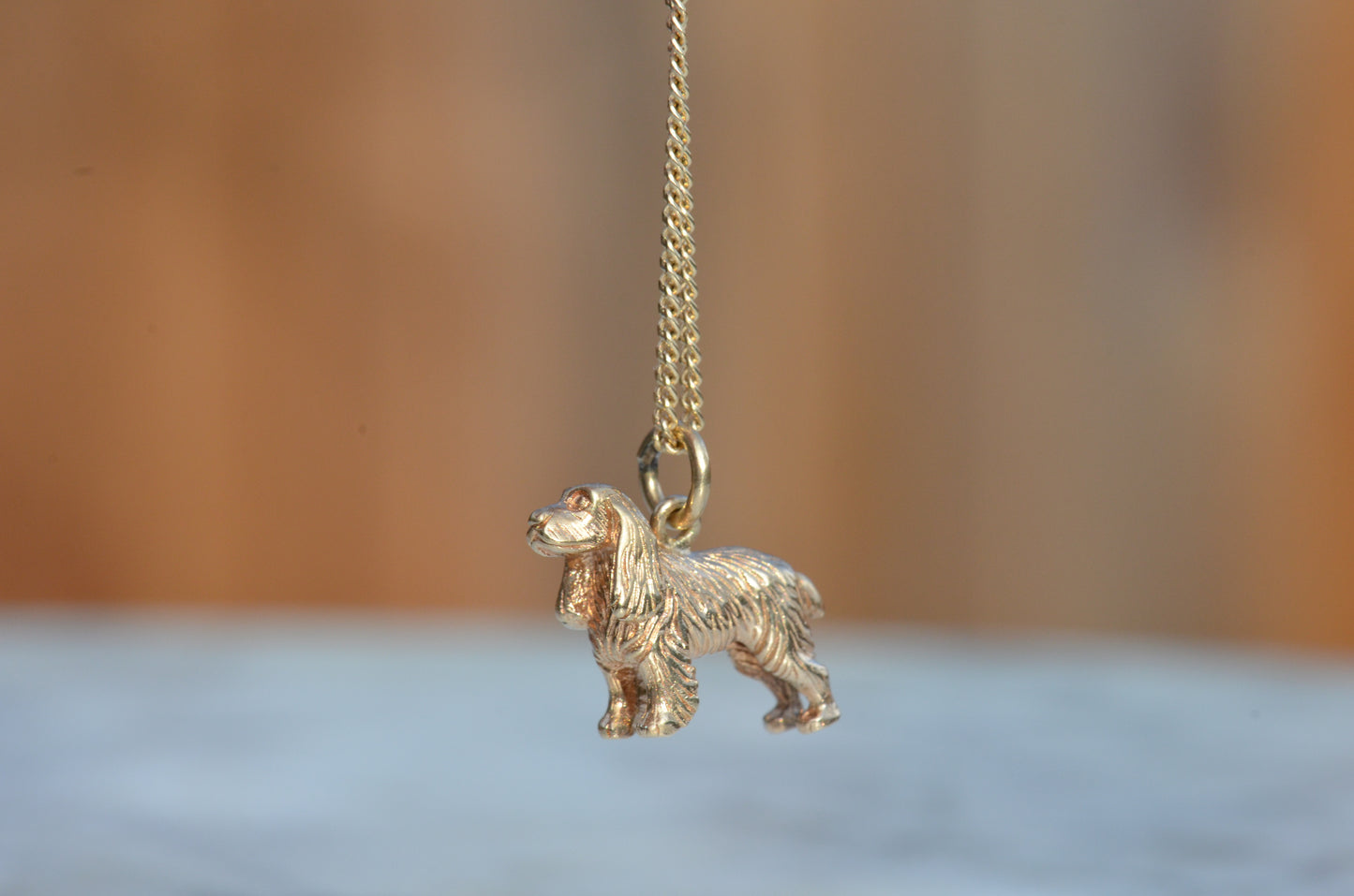 Detailed Vintage Spaniel Charm