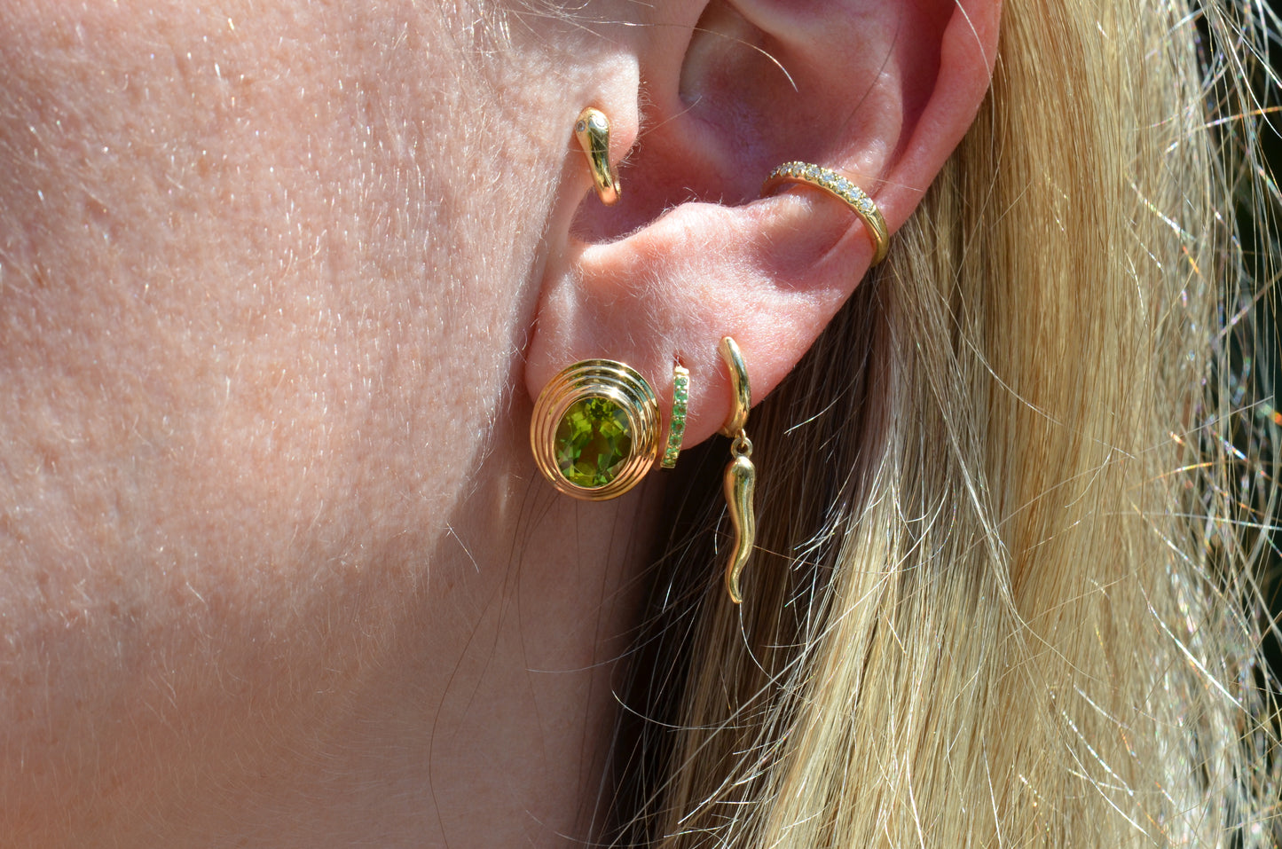Glam Peridot Studs