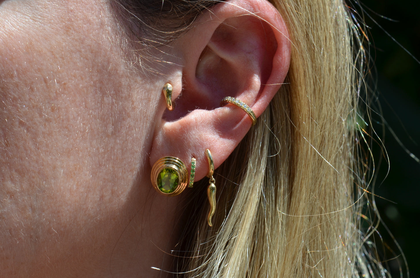 Glam Peridot Studs