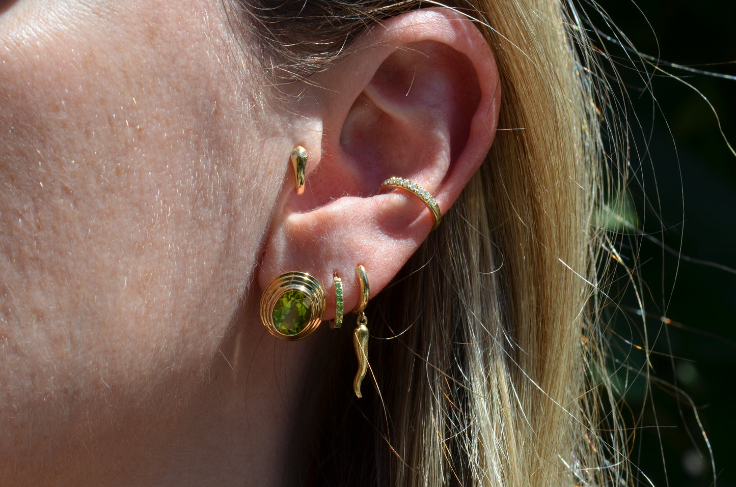 Glam Peridot Studs