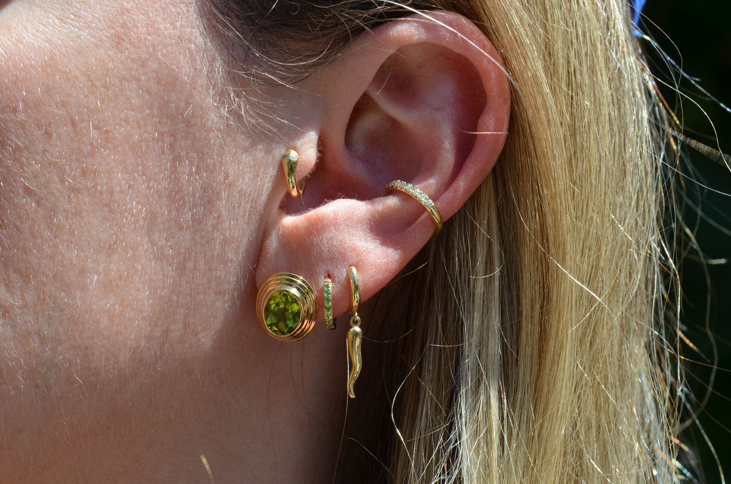 Glam Peridot Studs