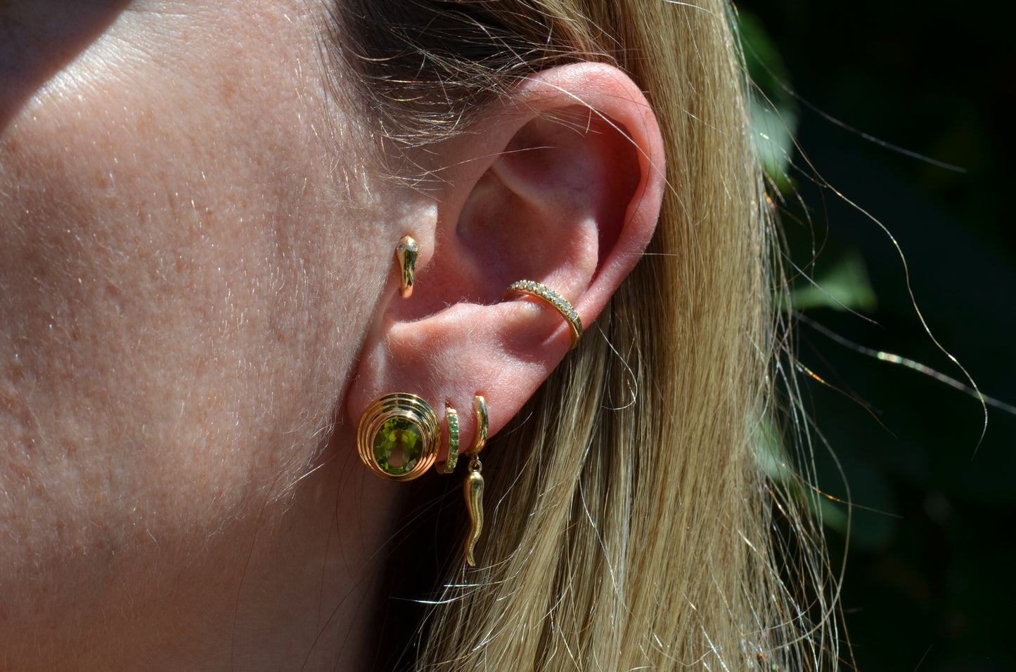 Glam Peridot Studs