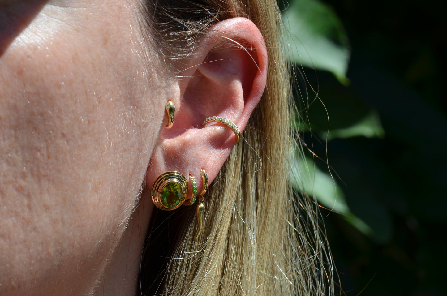 Glam Peridot Studs