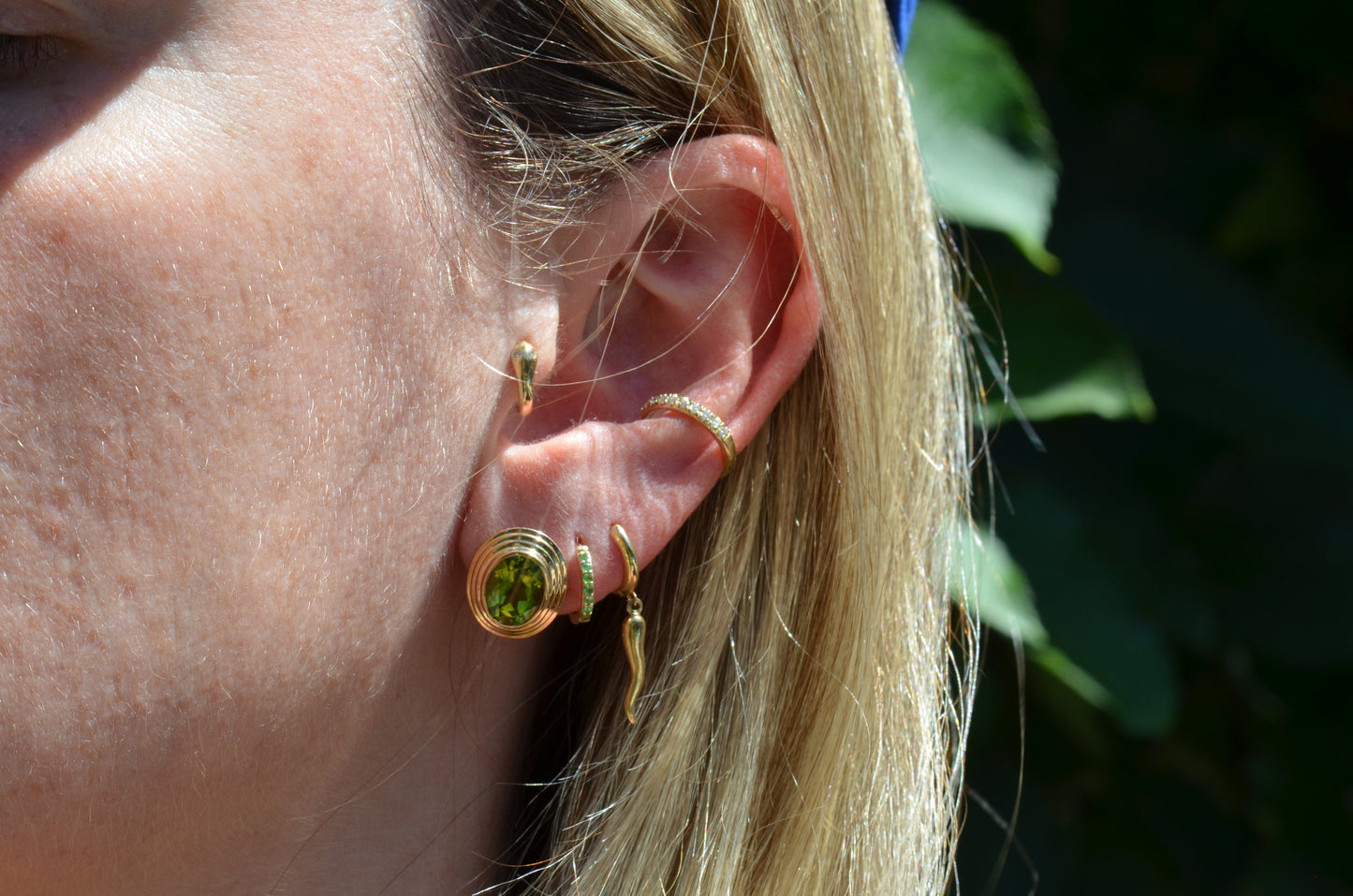 Glam Peridot Studs