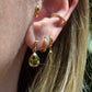 Dewy Peridot Pear Drop Studs