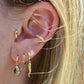Dewy Peridot Pear Drop Studs