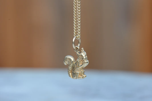 Wee Vintage Squirrel Charm