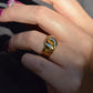 Chunky Antique Twin Snake Ring