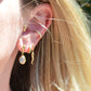 Glowing Moonstone Drop Studs