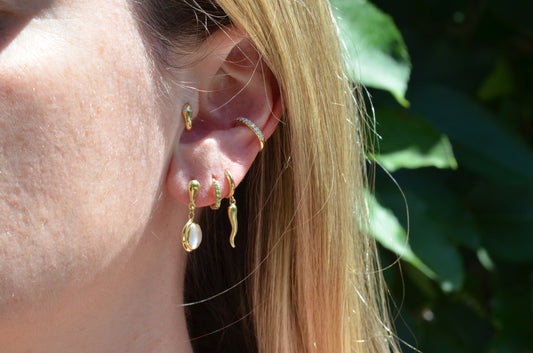 Glowing Moonstone Drop Studs