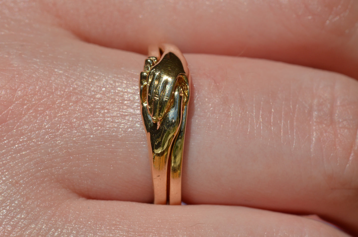 Lovely Estate Gimmel Fede Ring