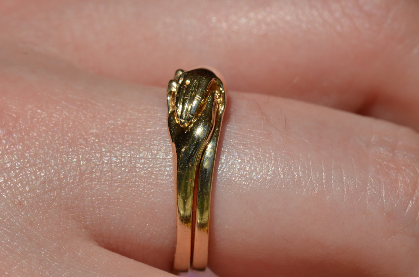 Lovely Estate Gimmel Fede Ring