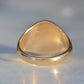 Heavy Midcentury Crest Signet Ring