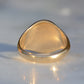 Heavy Midcentury Crest Signet Ring